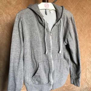 Womens divided zip hood